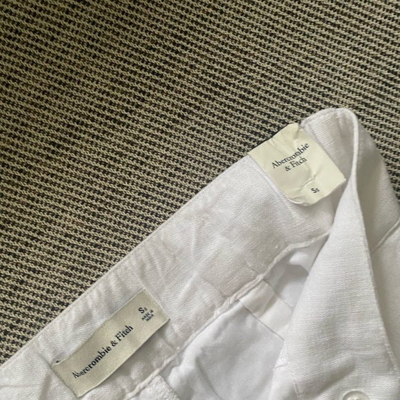 White Abercrombie & fit Linen pants new with tags size small - Picture 2 of 7